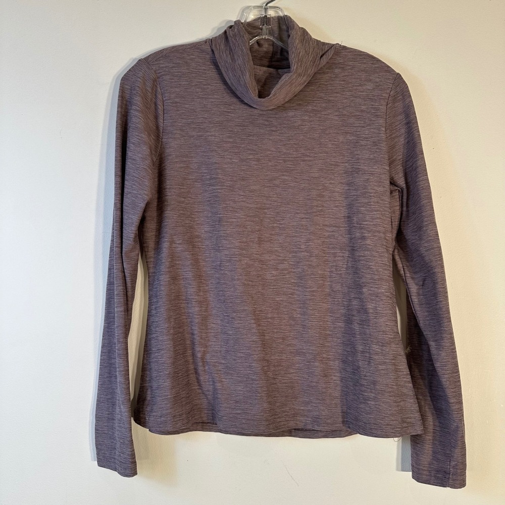 Kyodan Outdoor Womens Mauve Space Dye Cowl Neck Long Sleeve Top M